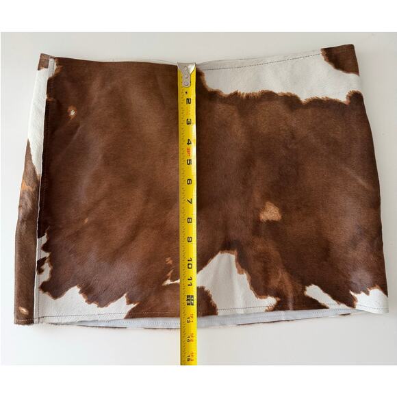 FRAME Pony Print 100% Calf Leather Calf Hair Mini Skirt , Sz 4 NWOT Unused - Picture 4 of 8